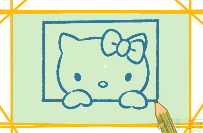 漂亮的凯蒂猫简笔画图片教程