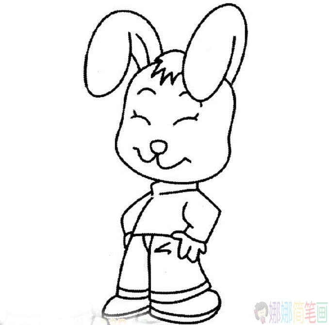 小白兔儿童简笔画组图