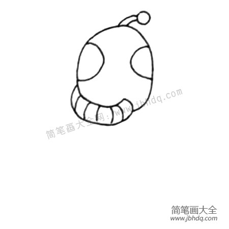 2.然后给角色画两只大大的眼睛。