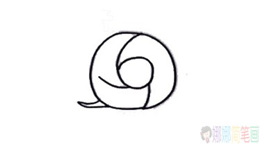 蜗牛的简单画法,蜗牛简笔画图片