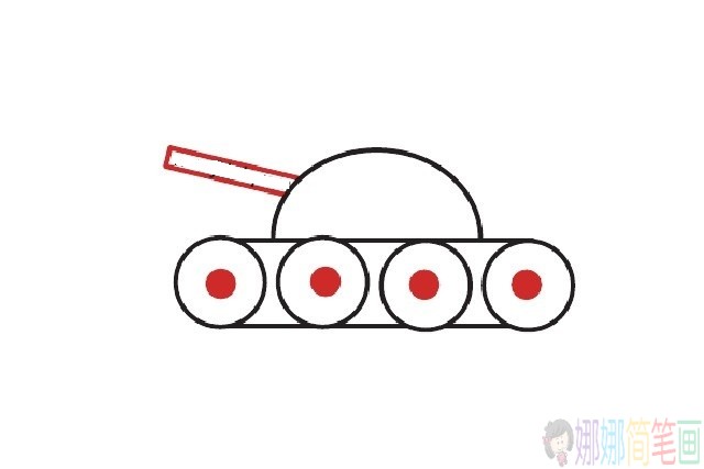 超简单的坦克儿童简笔画法