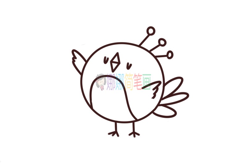 小鸟简笔画图片,简单的小鸟涂色模板