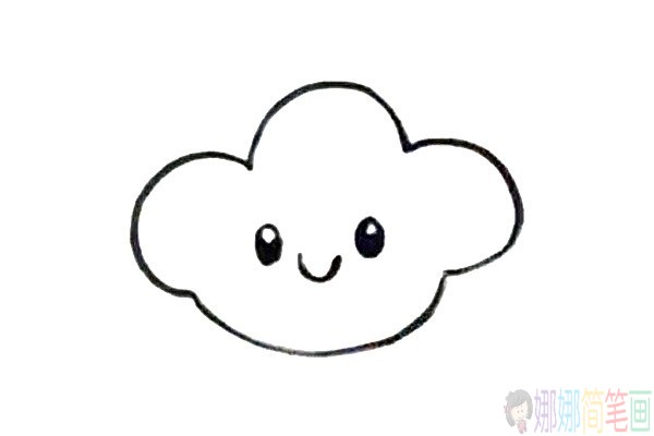 怎么画云朵,儿童简笔画云朵