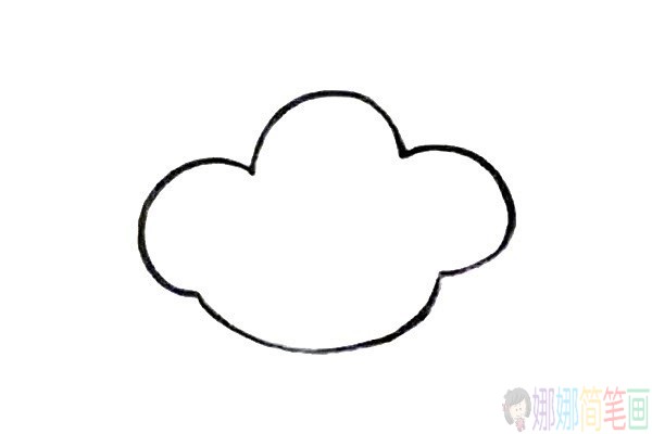 怎么画云朵,儿童简笔画云朵