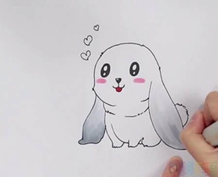 垂耳兔简笔画,小兔子儿童简笔画