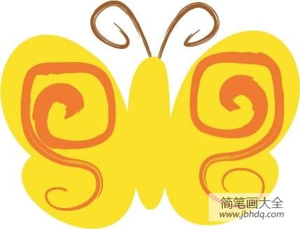 彩色蝴蝶简笔画学习