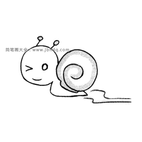 可爱的卡通蜗牛简笔画图片