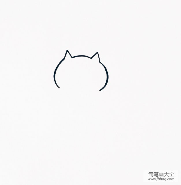 两只小猫简笔画步骤图