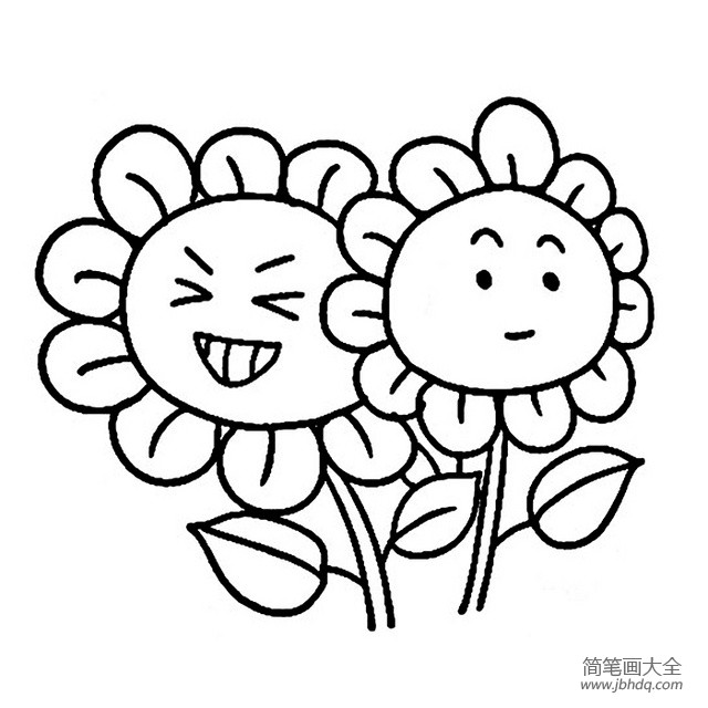 向日葵花简笔画 简笔画向日葵花图案