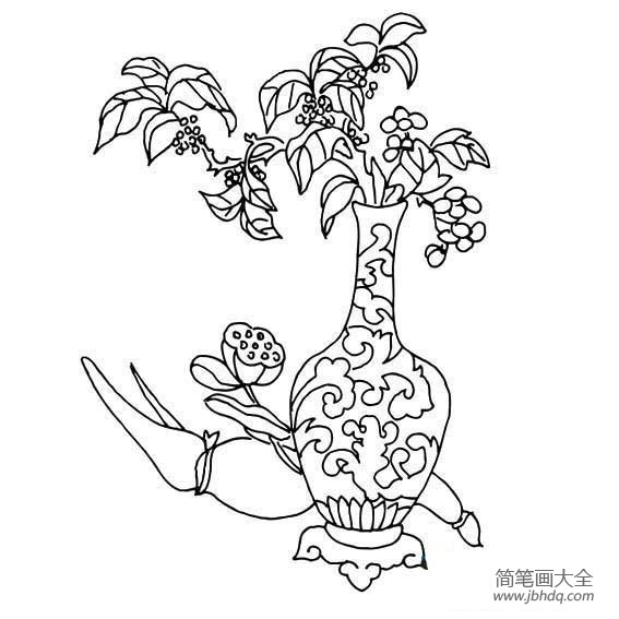 儿童花卉简笔画古典花卉的画法