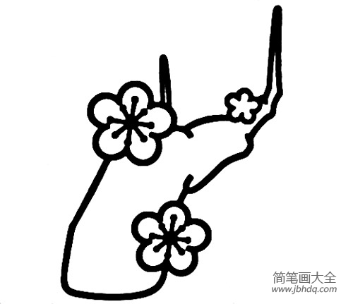 梅花简笔画画法