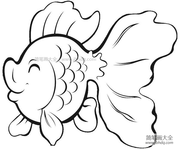 开心的小丑鱼简笔画