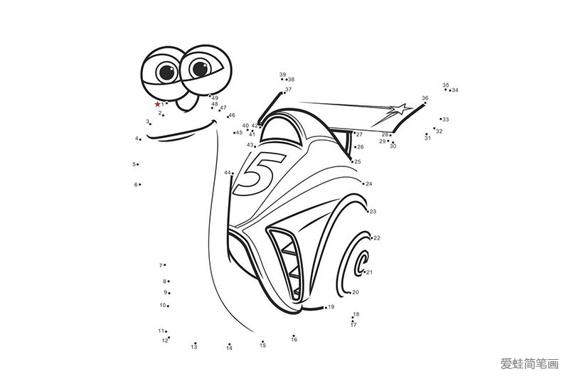 极速蜗牛中特博的连线画