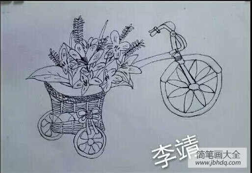 盛开的鲜花儿童马克笔画,中秋节鲜花