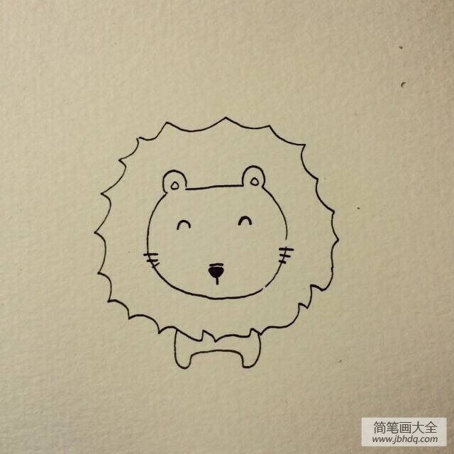 小狮子的简笔画画法