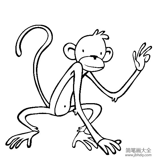 动物简笔画图片 小猴子简笔画