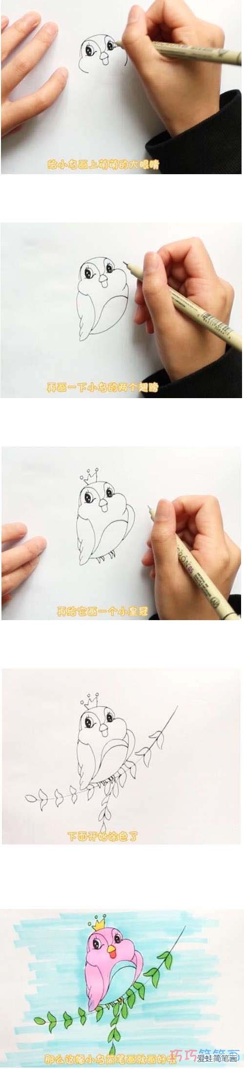 绘画小鸟简笔画