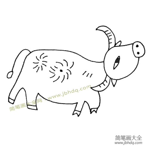 漂亮的水牛简笔画图片