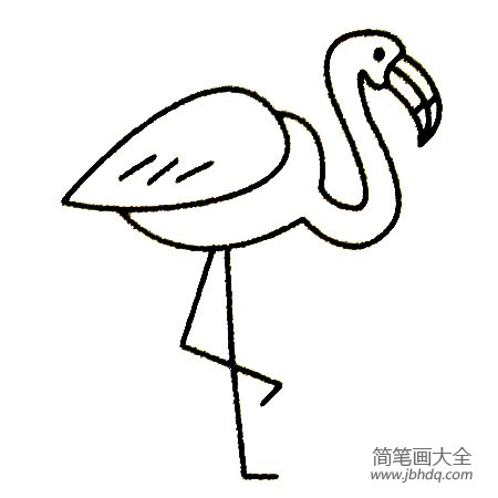 火烈鸟简笔画大全及画法步骤