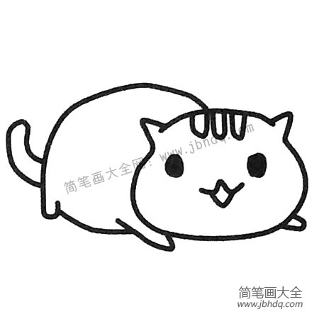 4.最后花小猫的五官和花纹