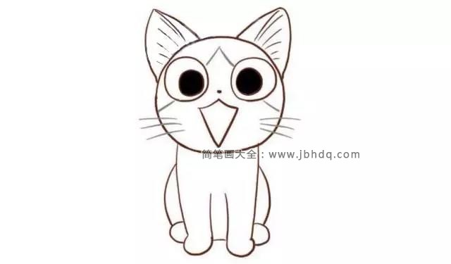 画可爱猫咪简笔画