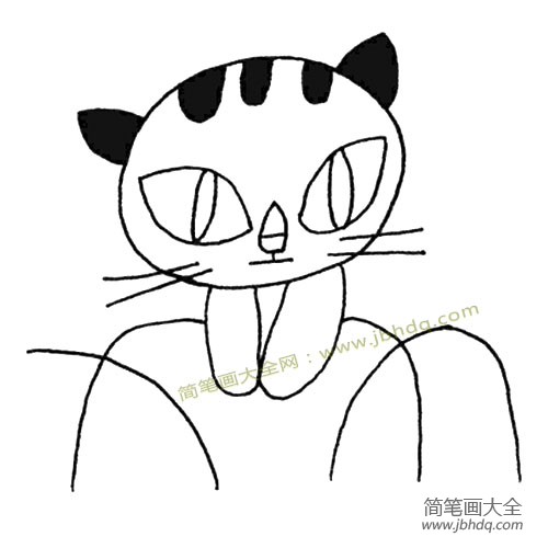 萌萌的小猫简笔画