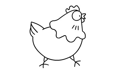 简笔画动画教程之母鸡的画法