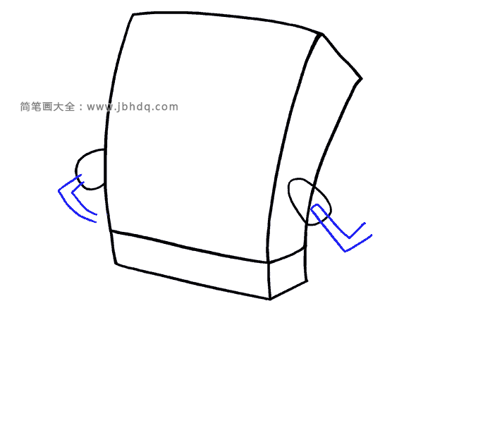 第4步：从椭圆形套筒延伸两条直线。