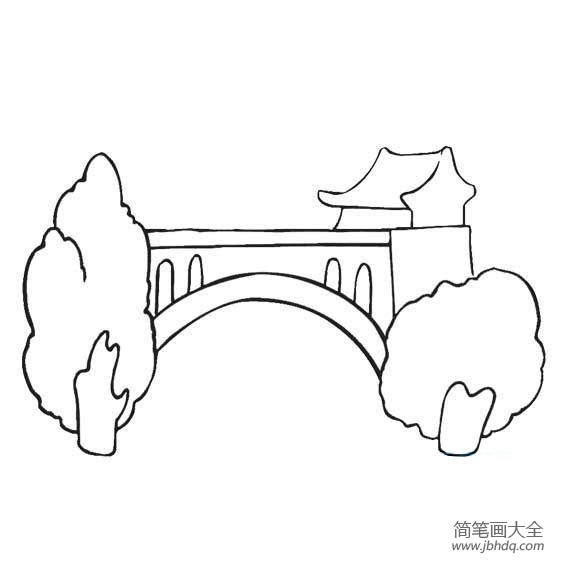 关于桥的简笔画