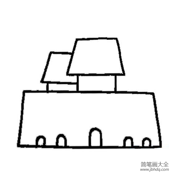 幼儿绘画城堡简笔画