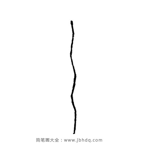 1.画出一条弯弯曲曲的茎。