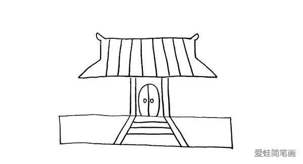 寺庙简笔画