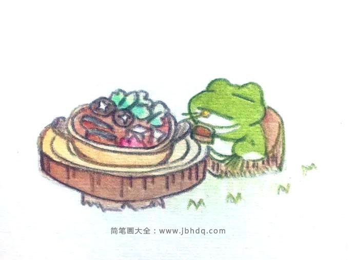 旅行青蛙吃东西
