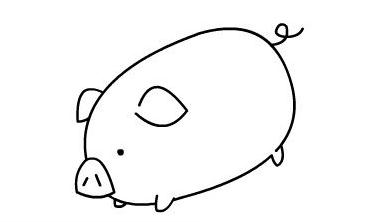 儿童简笔画动物猪 动物简笔画大全