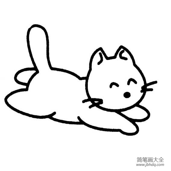 动物简笔画 可爱的小猫简笔画图片