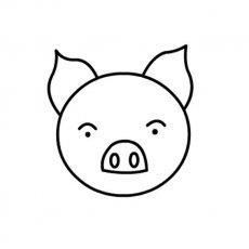儿童简笔画动物猪 动物简笔画大全