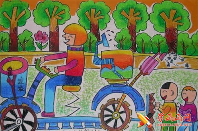 儿童科幻画自行车(1)