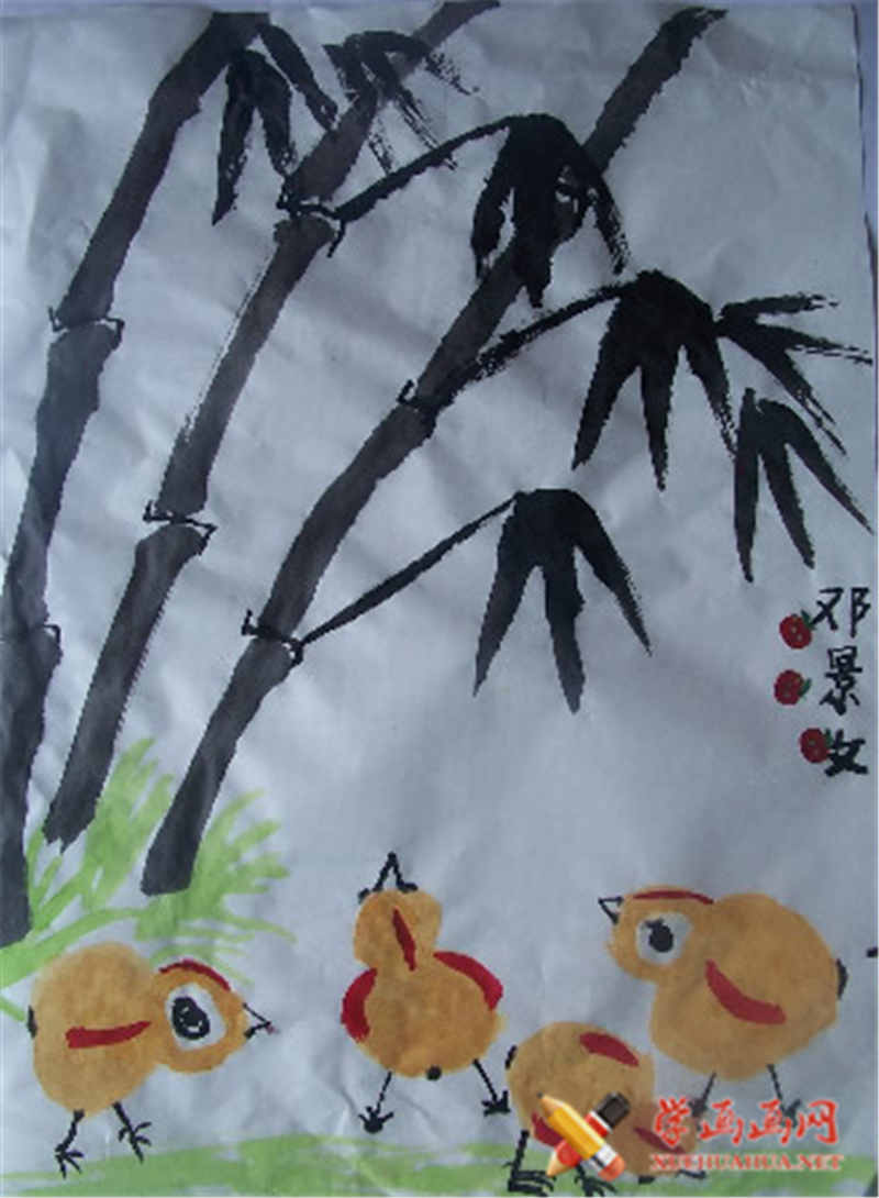 儿童中国画秋竹(1)