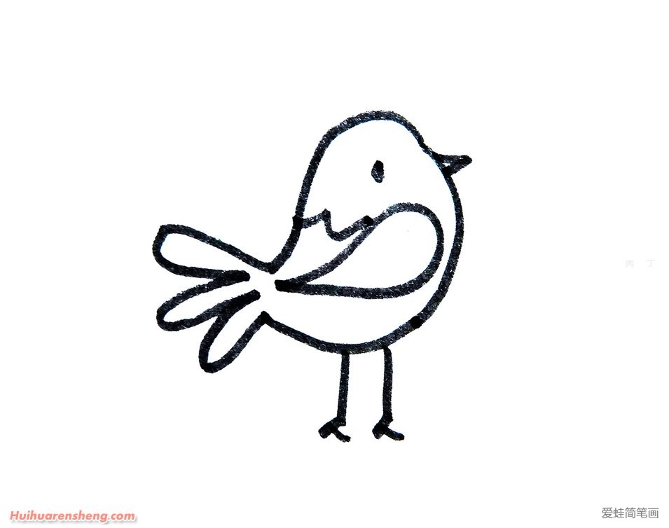 快乐的小鸟简笔画