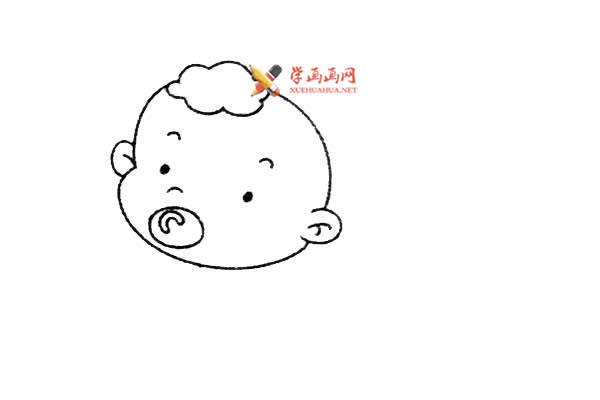 可爱的婴儿的简笔画画法教程(3)