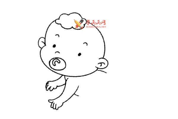 可爱的婴儿的简笔画画法教程(5)