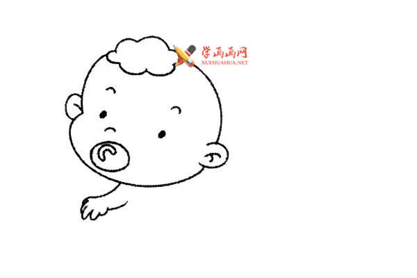 可爱的婴儿的简笔画画法教程(4)