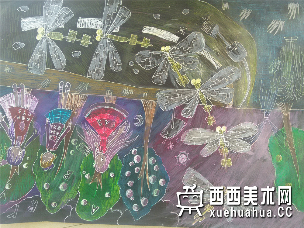 优秀小学生获奖科幻画《防晒蜻蜓》赏析(1)