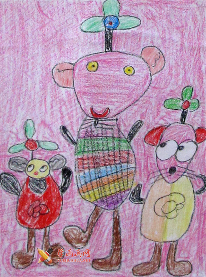 幼儿园科幻画《会飞的小老鼠》赏析(1)