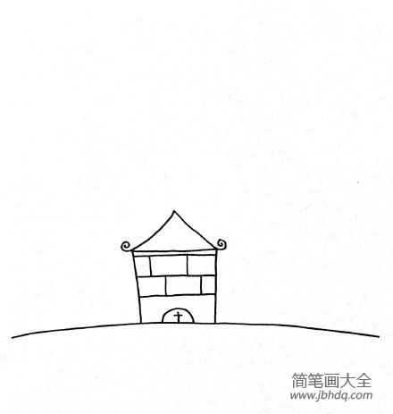 方格小房子简笔画画法