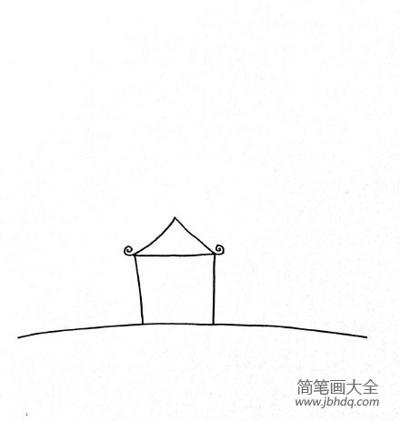 方格小房子简笔画画法