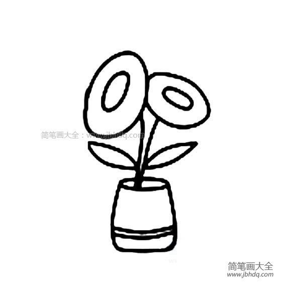 花盆和花简笔画