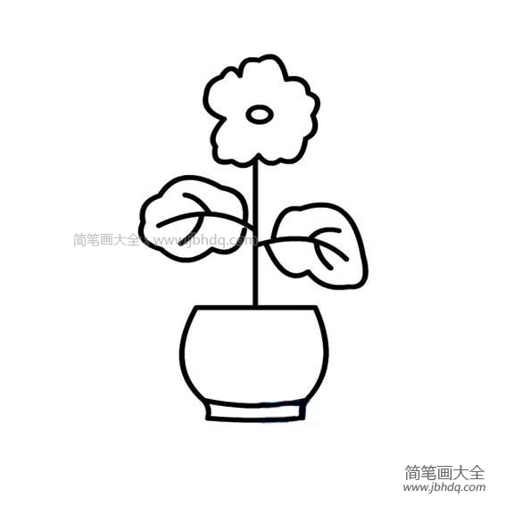 好看的小花盆简笔画