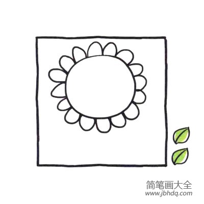 四步画出可爱简笔画 阳光天使向日葵