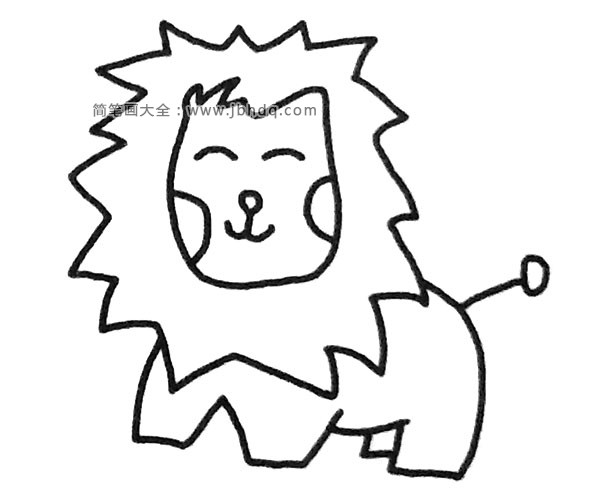 可爱的小狮子简笔画图片3
